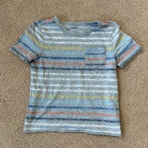 Old Navy, Boys 3T, Grey w/Stripe, Distressed Hem